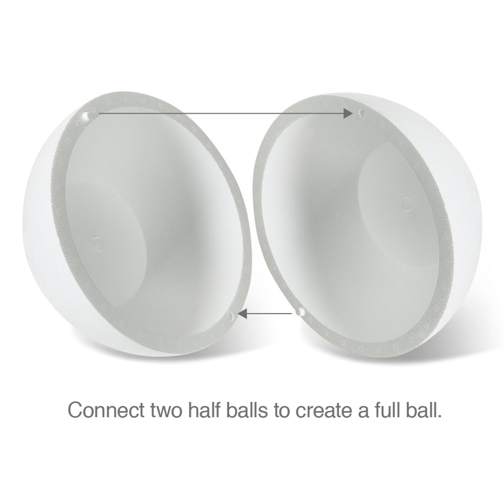18 Pack: FloraCraft® SmoothFōM® 7.8" Hollow Foam Half Ball